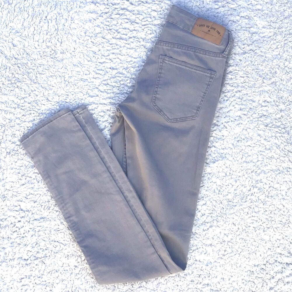 H&M faded grey skinny jeans size 4